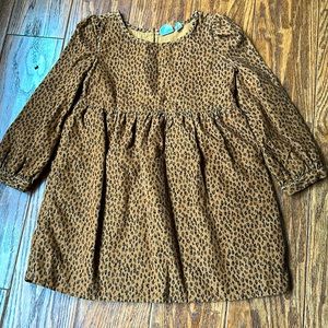 Gap Corduroy leopard print dress- xs (4-5)